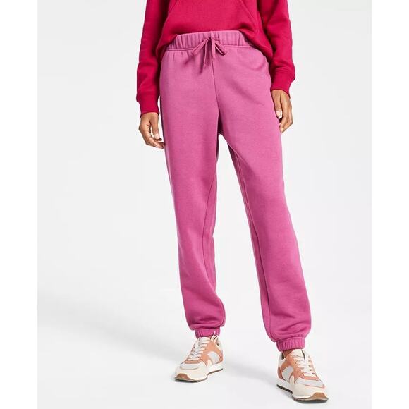 Ideology Womems Fleece Jogger Pants XXL Red Maroon Drawstring Casual Pull On NWT - Picture 9 of 9